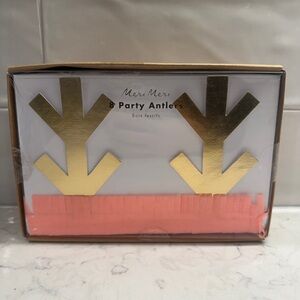 Meri Meri Gold Party Antlers (8 Per Box)